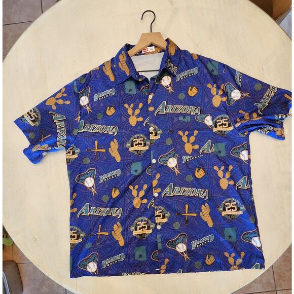 Arizona Diamondbacks 25th Anniversary Button up Mens SZ XL - Picture 5 of 10